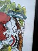 Framed Art Print Featuring Georgia Bulldogs and Florida Gators Cartoon