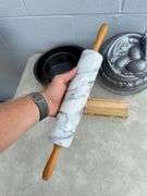 Baking Set: Marble Rolling Pin, Cake Pans, and Dragon Mold