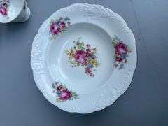 Walbrzych Fine China Set, Made in Poland, Floral Design