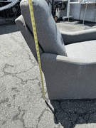 Upholstered Swivel Armchair - Gray