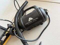 Vornado Fan, Work Light, Ozark Trail Air Pump, and Laser Level