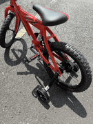 Huffy Whirl Red 16" Boys Bike with Training Wheels