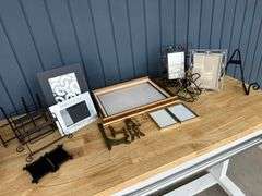 Assorted Picture Frames and Display Stands