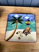 Tropical Inspired Home Decor: Dishes, Spreader, and Pineapple Lamp