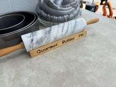 Baking Set: Marble Rolling Pin, Cake Pans, and Dragon Mold