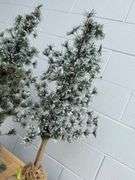 Set of Three Decorative Christmas Trees with Burlap Bases