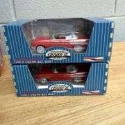 Gearbox Collectibles Diecast Car Lot - 1957 Chevy Bel Air & 2003 Nashville Corvette