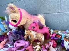 Large Lot of Pony Figures, Dolls and Accessories