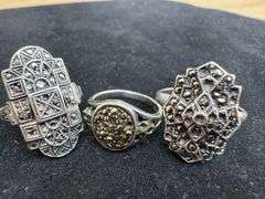 Sterling Silver Rings - Set of 3