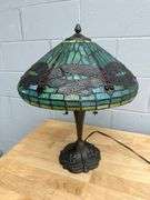 Dragonfly Style Stained Glass Table Lamp