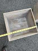 Wooden Storage Trio on Wheels