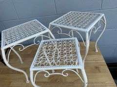 Set of Four Metal Plant Stands