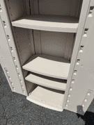 Tall Plastic Storage Cabinet with Shelves