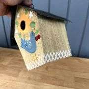 Hand Painted Pottery Fish Plate and Two Decorative Birdhouses