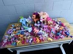 Large Lot of Pony Figures, Dolls and Accessories