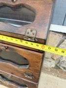 Wooden Apothecary Cabinet with Glass Front Drawers