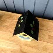 Hand Painted Pottery Fish Plate and Two Decorative Birdhouses