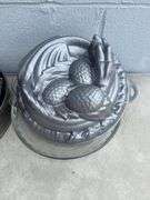 Baking Set: Marble Rolling Pin, Cake Pans, and Dragon Mold