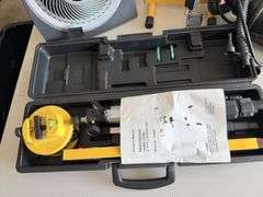 Vornado Fan, Work Light, Ozark Trail Air Pump, and Laser Level