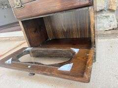 Wooden Apothecary Cabinet with Glass Front Drawers