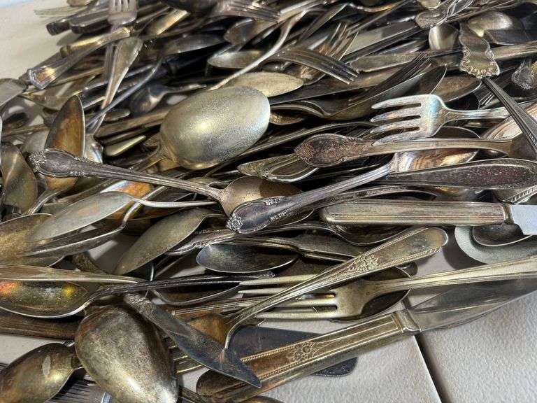 Large Lot of Assorted Silver Plated Flatware
