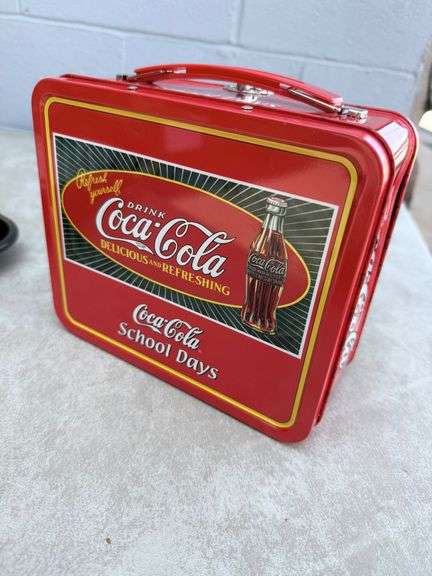 Coca-Cola Collectible Lot: Trays, Glasses, Lunchbox & Doll