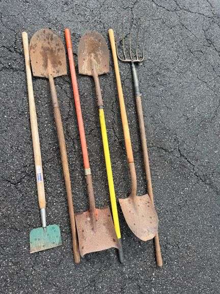 Assorted Shovels and Garden Fork image