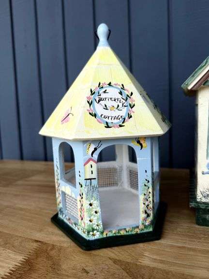 Butterfly Cottage Trio Birdhouses