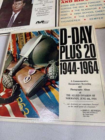 John F. Kennedy, D-Day Plus 20, and Morton Gould Vinyl Records