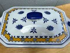 Cake Stand, Serving Dishes, and Napkins Set