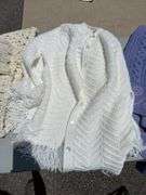 Group of Hand-Knit and Crocheted Blankets, Shawls and Cardigans