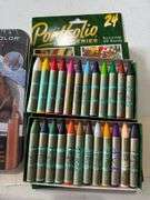 Mixed Lot of Art Supplies: Prismacolor Pencils, Oil Pastels, Watercolor Paper, and Coloring Book
