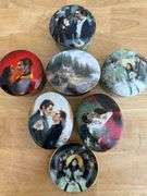 Set of 6 "Gone With the Wind" Music Boxes and Decorative Plate