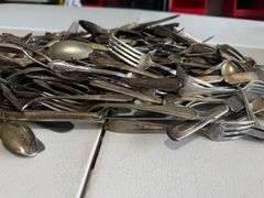 Large Lot of Assorted Silver Plated Flatware