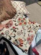 Assorted Decorative Pillows and Ralph Lauren Cotton Bed Blanket