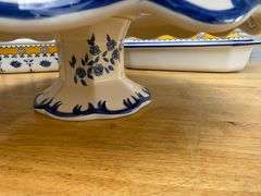 Cake Stand, Serving Dishes, and Napkins Set