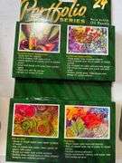 Mixed Lot of Art Supplies: Prismacolor Pencils, Oil Pastels, Watercolor Paper, and Coloring Book