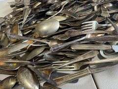 Large Lot of Assorted Silver Plated Flatware