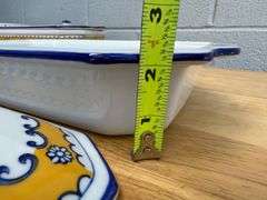 Cake Stand, Serving Dishes, and Napkins Set