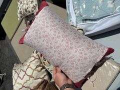 Assorted Decorative Pillows and Ralph Lauren Cotton Bed Blanket
