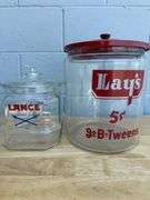 Lay's and Lance Store Display Jars