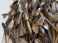 Large Lot of Assorted Silver Plated Flatware
