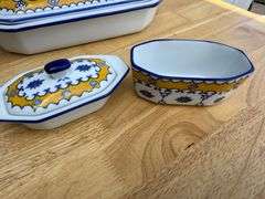 Cake Stand, Serving Dishes, and Napkins Set