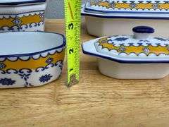 Cake Stand, Serving Dishes, and Napkins Set