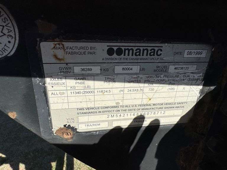 Manac Rear Dump Trailer