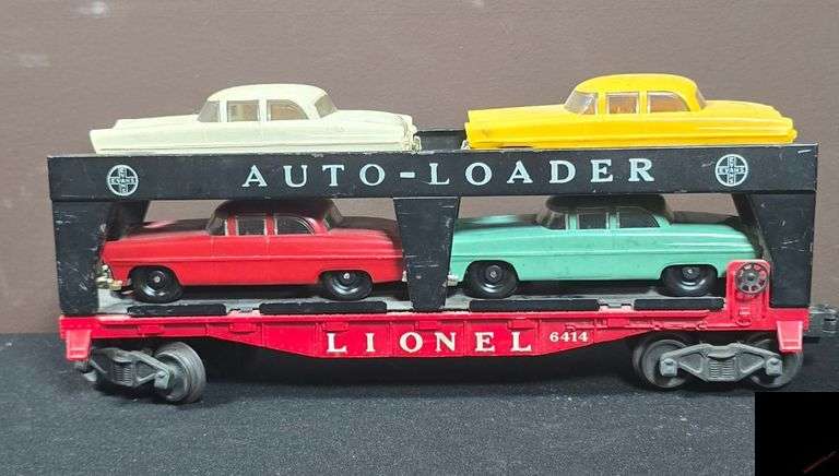 Post war Lionel 6414 Auto Loader w/ 4 cars