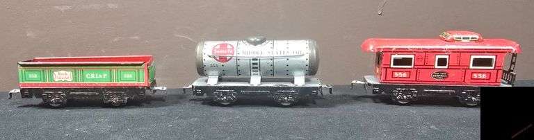 Three MARX Train Cars
