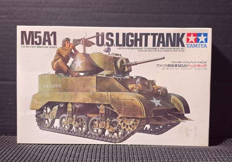 Tamiya 1/35 M5A1 US Light Tank Model Kit image