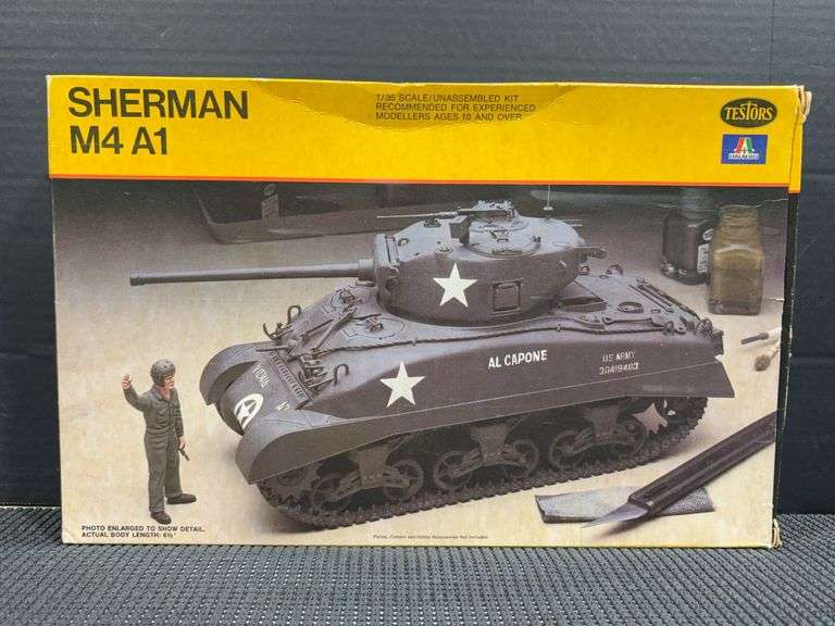 Testors Sherman M4 A1 1/35 Scale Model Kit image