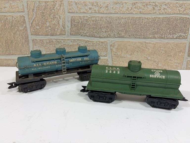 2 - Marx Rolling Stock Tank Cars; Cities Service CSOX #2532, All Stare Motor Oil image